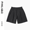 PINLI品立夏季新款男士系皮带条纹休闲短裤五分裤B242117019 商品缩略图5