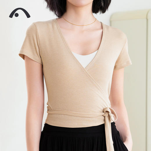 2024春夏新品瑜伽运动健身普拉提短袖外罩衫A24017RTA 商品图11