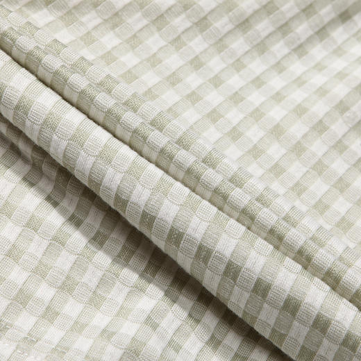 都市丽人生活家居春夏睡衣女针织人棉提花家居服薄款短袖短裤女士针织套装LH42E7 商品图7