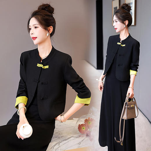 春季新款，复古盘扣短外套HR-ASLZ9617 商品图1