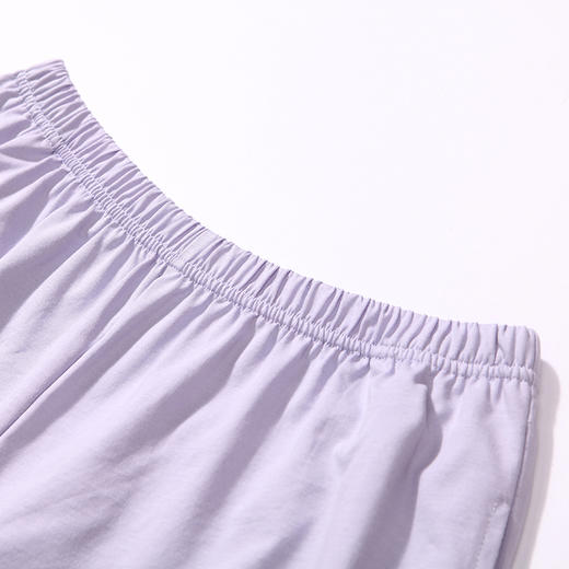 都市丽人舒适外出春夏睡衣女32支CVC单面家居服薄款短袖七分裤女士套装LH42D6 商品图9