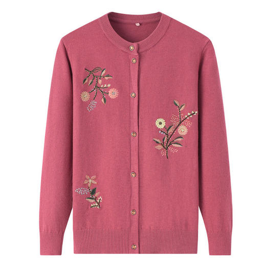 中老年春秋装【妈妈装针织衫上衣】薄毛衣女开衫 中老年小衫外套 商品图5