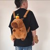 可爱卡皮巴拉背包双肩包大容量卡通网红丑萌水豚书包学生上课包女 商品缩略图8