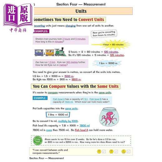 预售 【中商原版】英国原版CGP教辅 新版KS2数学 针对学习书4年级 New KS2 Maths Targeted Study Book Year 4 小学练习 英文原版 商品图3