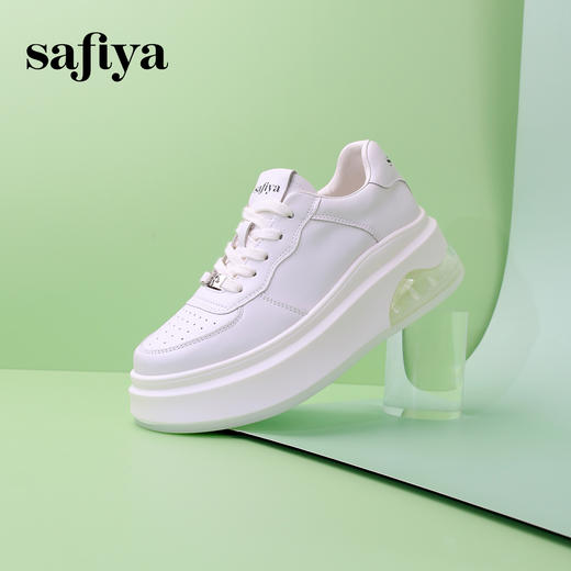 超值精选|Safiya/索菲娅2024圆头厚底百搭休闲系带板鞋 SF33912226 商品图2