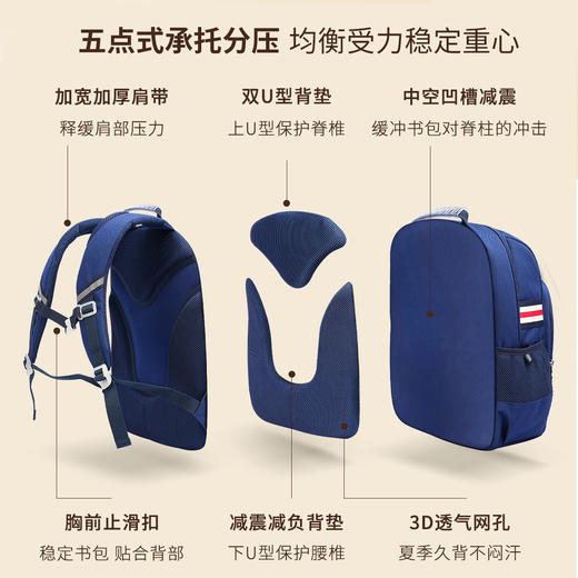 超多款可选！【KVG英伦风减负护脊书包系列 大/小号】专注学生书包20年，SGS欧盟环保认证，呵护儿童脊椎～有效缓解装书包带来的重量和压力。超减负、‎超能装！ 商品图8