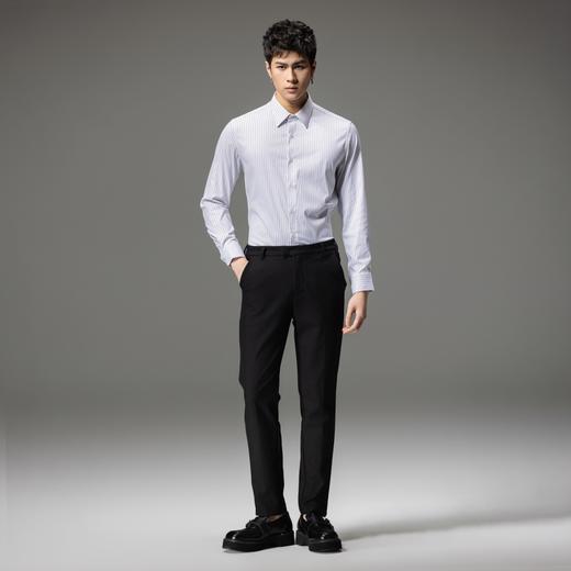 PINLI品立2024春季新款条纹长袖衬衫男士商务休闲衬衣GD241113065 商品图5