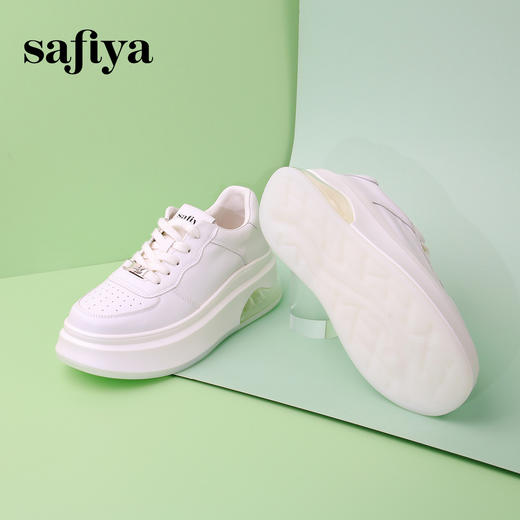 超值精选|Safiya/索菲娅2024圆头厚底百搭休闲系带板鞋 SF33912226 商品图1