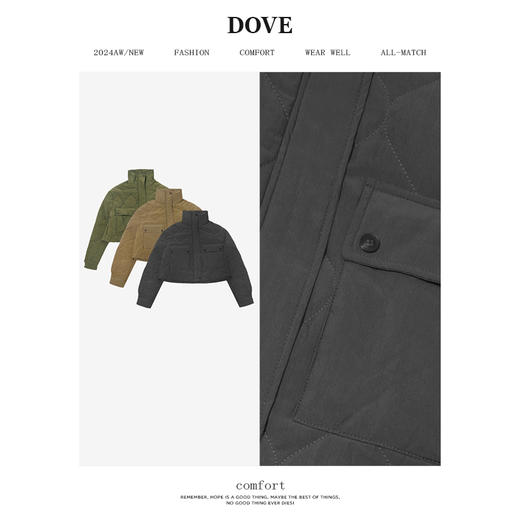 【晨雾】老板娘定制设计款立领口袋棉服 商品图4