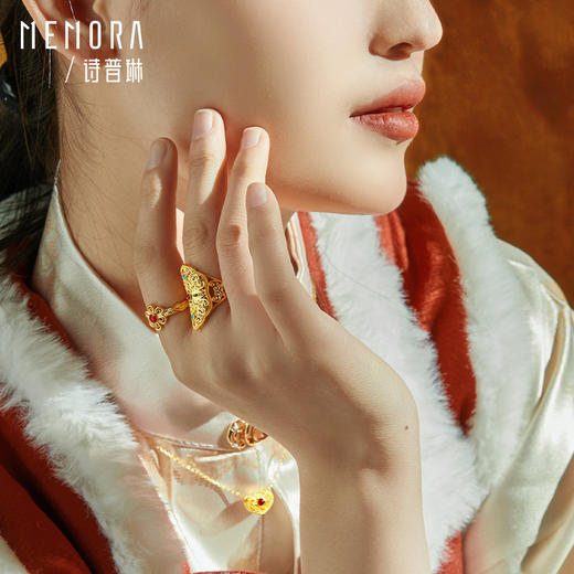 古法花丝黄金戒指女足金戒指新款送妈妈【按克计价黄金1】MEMORA诗普琳GRE02801（线上专供） 商品图3