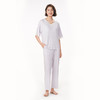 都市丽人生活家居春夏睡衣女针织罗纹家居服薄款七分袖长裤女士套装LH42F7 商品缩略图1