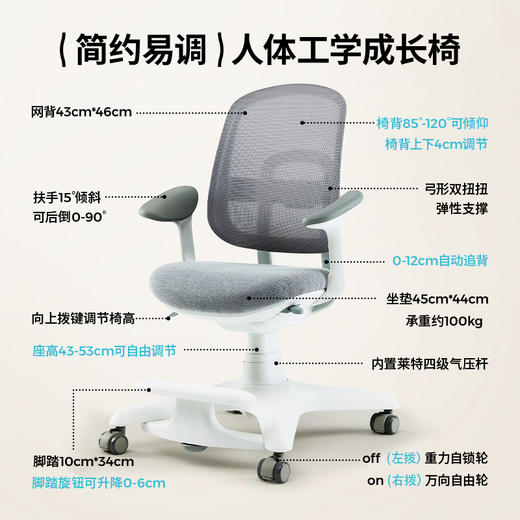 【3+】2平米 学习工厂学习桌+启迪椅 商品图3