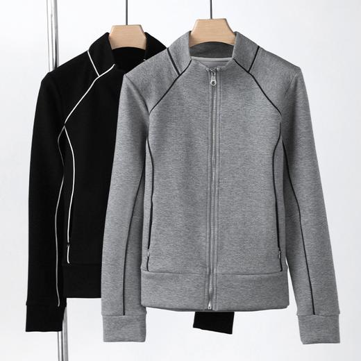 weyo女款珠地撞色线迹小立领拉链上衣882051 | 复古时髦、干练飒爽、休闲百搭 商品图2