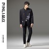 PINLI品立2024春季新款男士纯色直筒休闲长裤潮牌百搭黑色男裤子B233217091 商品缩略图1