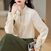 春季新款，娃娃领长袖衬衫女复古设计感小众宽松衬衣HR-HRYZ9610 商品缩略图4