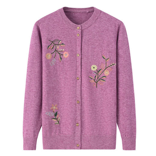 中老年春秋装【妈妈装针织衫上衣】薄毛衣女开衫 中老年小衫外套 商品图0