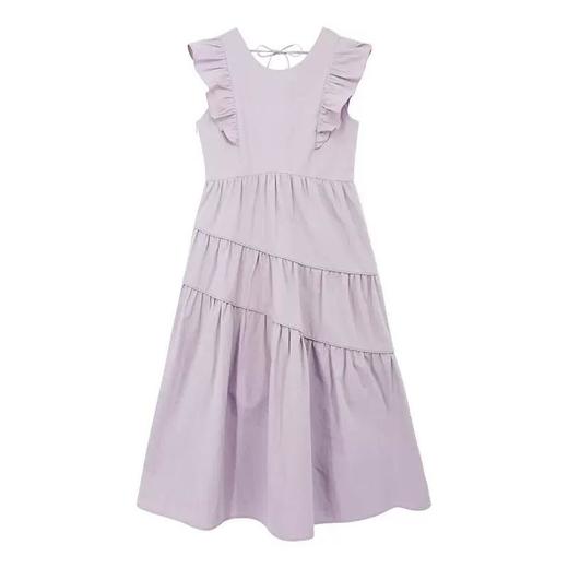 初夏【法式小飞袖背心连衣裙 温柔初恋】收腰超仙 奶甜紫色长裙子 夏女 商品图4