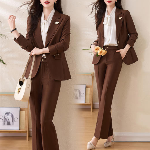 时尚简约，大方气质优雅收腰显瘦休闲修身百搭潮流两件套HR-HRYZ9595 商品图2