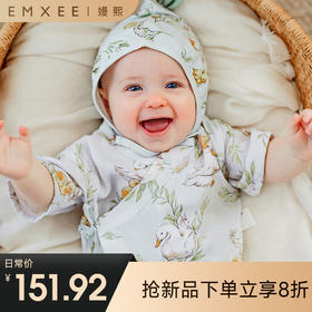 【宝宝服饰】嫚熙宝宝连体衣夏季纱罗短袖和尚服外出服新生婴儿连体衣