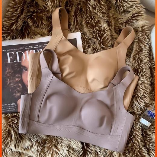 薄款内衣女大胸显小显瘦兔耳杯调整型收副乳防下垂无痕大码文胸罩 商品图0