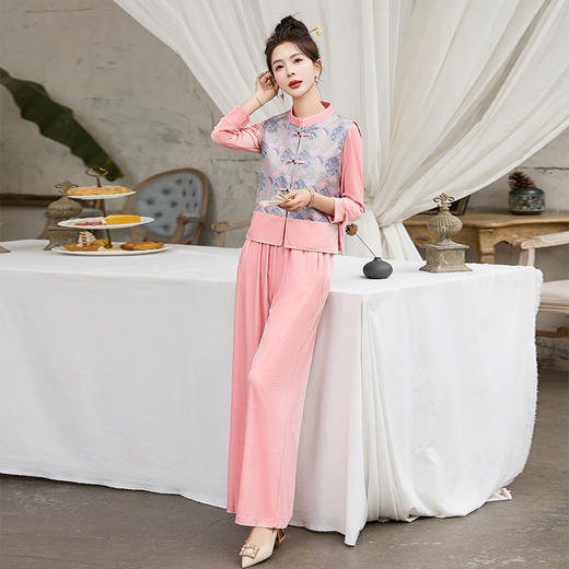 春季新款，洋气时尚优雅新中式三件套HR-MY8857 商品图9