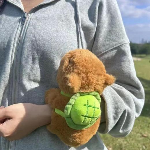 卡皮巴拉手环水豚啪啪圈毛绒玩具生日礼物抱手臂玩偶毛茸茸啪啪圈 商品图0