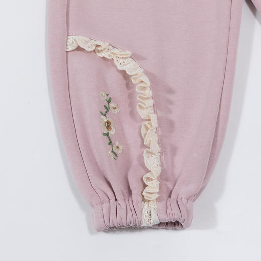 贝贝怡女童长裤2024春季新款甜美休闲束脚裤儿童春装女中大童裤子ZB1DK012 商品图7