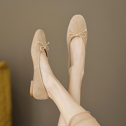 【预售5天】舒适百搭，羊反皮高耐磨防滑牛筋大底平底奶奶鞋OFSM&Y6770-11 商品图4