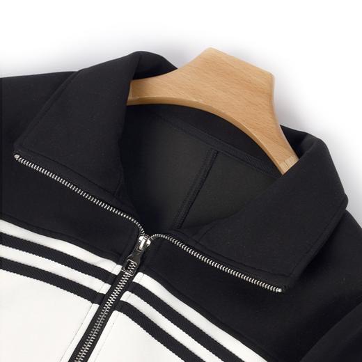 weyo女款空气层平行织带装饰撞色拼接卫衣外套881027 商品图3