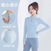 聚衣堂半拉链瑜伽服女长袖运动上衣锦纶裸感拇指口速干跑步健身服 商品缩略图0