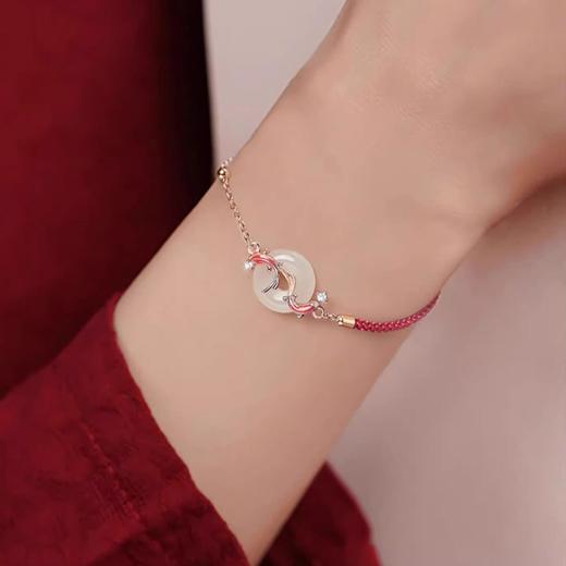 【买1送1 暴富锦鲤手链 】好运锦鲤相随 2024年好运连连 锦鲤手链 平安扣红绳 好运手链 女生节三八节情人节 送礼佳品-LCSL04 商品图4