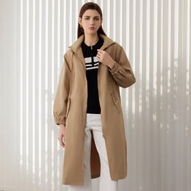 24年春季新款女士中长款风衣时尚卡其风衣外套