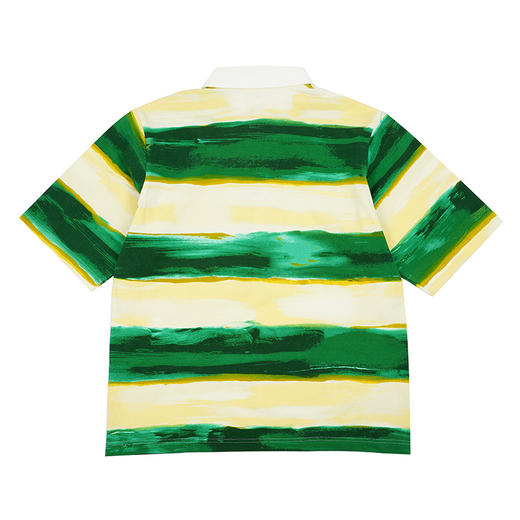 KHOKI Border print rugby polo 油画印花复古短袖POLO衫 商品图3