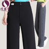 高腰窄版阔腿西装裤2024春季新款双扣垂感显瘦直筒裤 商品缩略图1