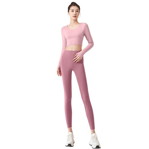 聚衣堂秋季美背健身套装女显瘦免穿文胸裸感速干修身瑜伽服套装 商品图4