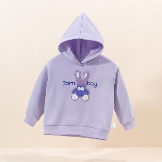 贝贝怡女童卫衣连帽2024春季新款儿童上衣洋气甜美女孩中大童春装ZB1DS041 商品图6