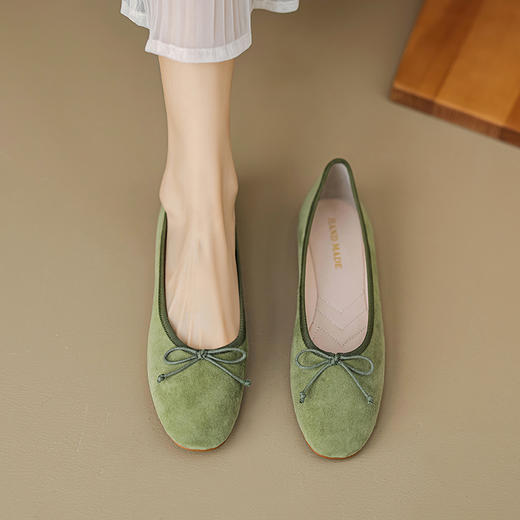 【预售5天】舒适百搭，羊反皮高耐磨防滑牛筋大底平底奶奶鞋OFSM&Y6770-11 商品图2