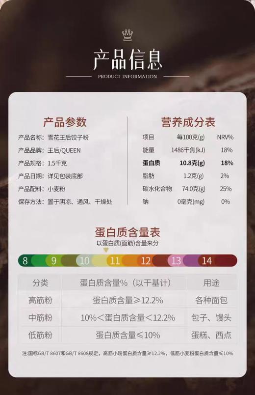 王后雪花饺子粉1.5kg 商品图3