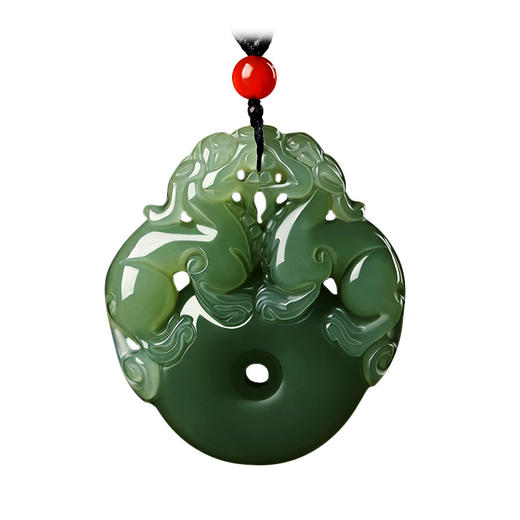 和田玉双貔貅平安扣吊坠 细腻温润 温和秀丽 匠心而制 商品图4