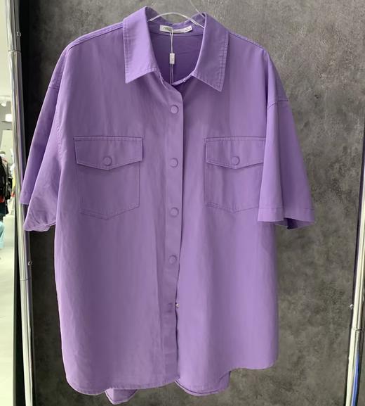 14GD净色双口袋短袖衬衫40212（紫） 春季 404271032105 商品图4