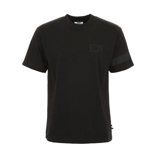 GCDS 男士字母刺绣徽标棉质圆领短袖T恤 黑色 ACC94U020077 BLACK 商品图0