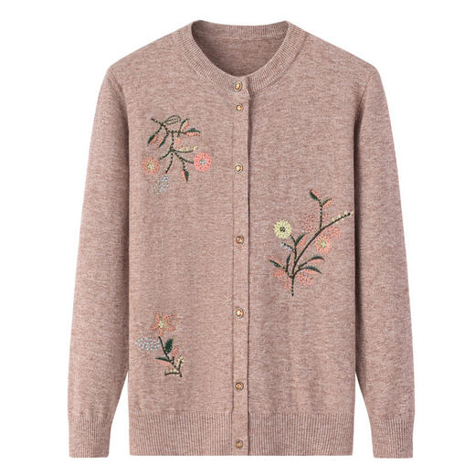 中老年春秋装【妈妈装针织衫上衣】薄毛衣女开衫 中老年小衫外套 商品图1