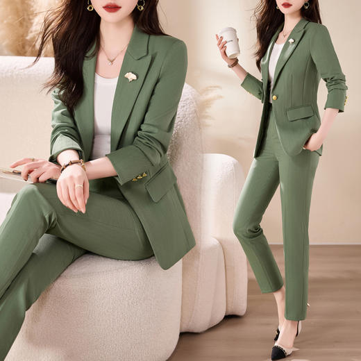 时尚简约，大方气质优雅收腰显瘦休闲修身百搭潮流两件套HR-HRYZ9592 商品图2