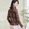 米思阳2026春季新款别致设计感扎染衬衫褶皱修身弹力开衫上衣0034 商品缩略图2
