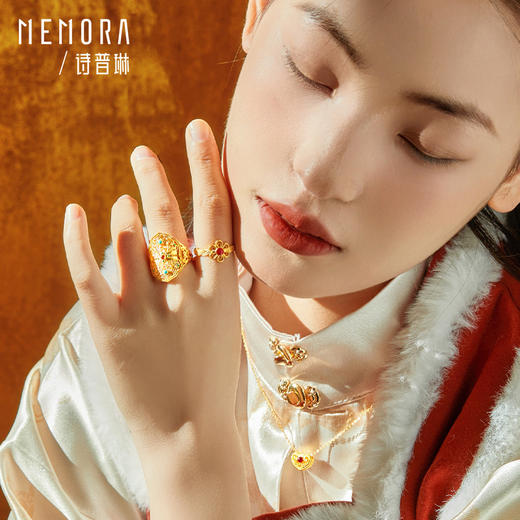 古法花丝黄金戒指女足金戒指新款送妈妈【按克计价黄金1】MEMORA诗普琳GRE02801（线上专供） 商品图2