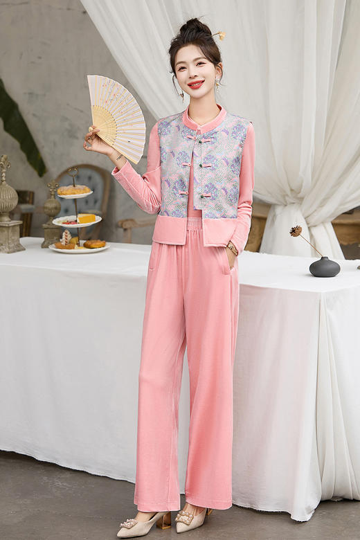 春季新款，洋气时尚优雅新中式三件套HR-MY8857 商品图8