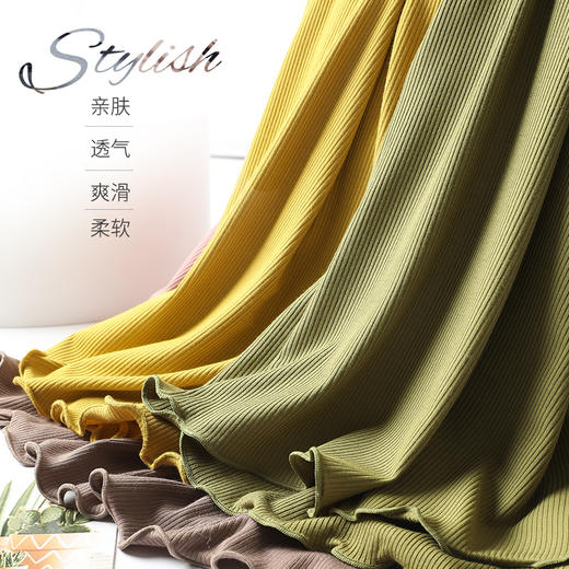 免烫多色螺纹T恤 多色定制面料 百搭免烫 套头针织螺纹纯色短袖 200205 商品图8