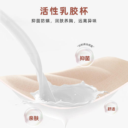 新款乳胶小胸显大聚拢内衣女无钢圈防下垂收副乳文胸小胸专用胸罩 商品图3