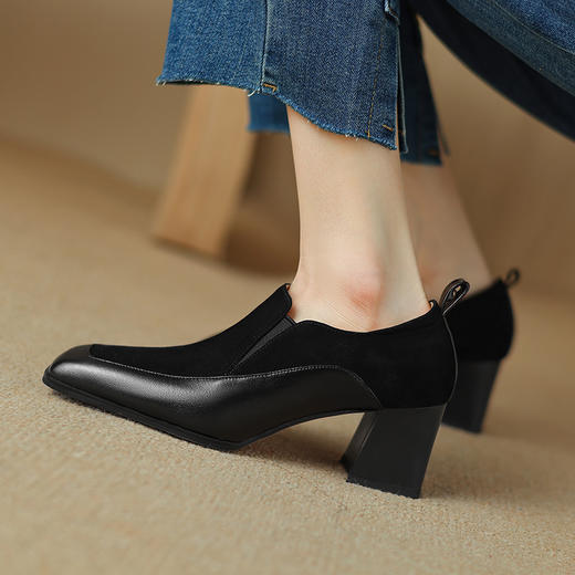 【预售5天】优雅个性，里外全皮爆款深口单鞋DB&M5830 商品图9