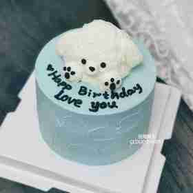 【迷你蛋糕】小白狗